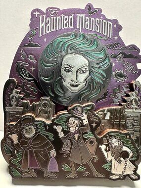 Disney 3D Metallic Haunted Mansion Magnet-Madame Leota-Hitchhiking Ghosts-NEW
